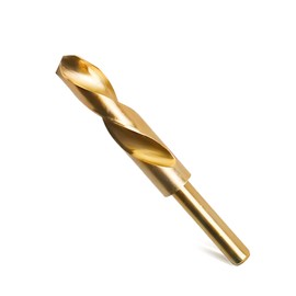 18mm HSS Cobalt Drill Bit, 18mm Reduced Shank Twist Drill with 10mm Round Shank for Stainless Steel Metal Wood Plastic, High-Speed Steel 6542