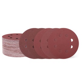 HARFINGTON 200 Pcs 5 Inch Sanding Disc 8 Hole 60/80/120/180/240/320/400 Grit Hook and Loop Sandpaper Aluminum Oxide Orbital Sander Pads for Woodworking Automotive Metal Polishing