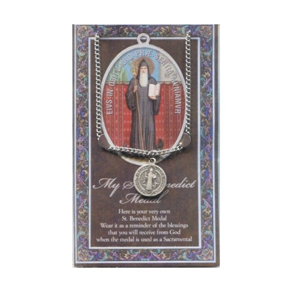 St Benedict Medal with Prayer Pamphlet - Genuine Pewter