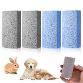 CVASNF Pack of 4 Trimming Stone for Dogs, Pumice Stone Dog Trimming Pet Pumice Stone Foot Care Pumice Stone Hair Removal Pet Hair Callus Remover Tool for Couch Furniture Bed Linen