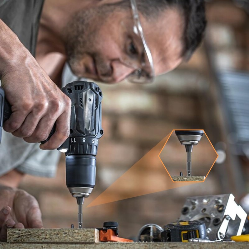 4PCS 1/4 Hex to 1/4" Impact Socket Adapter Set, Square