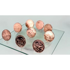 Copper Art Coins * Nine Piece Dinosaur Collector Set * Fine .999 Bullion Coins