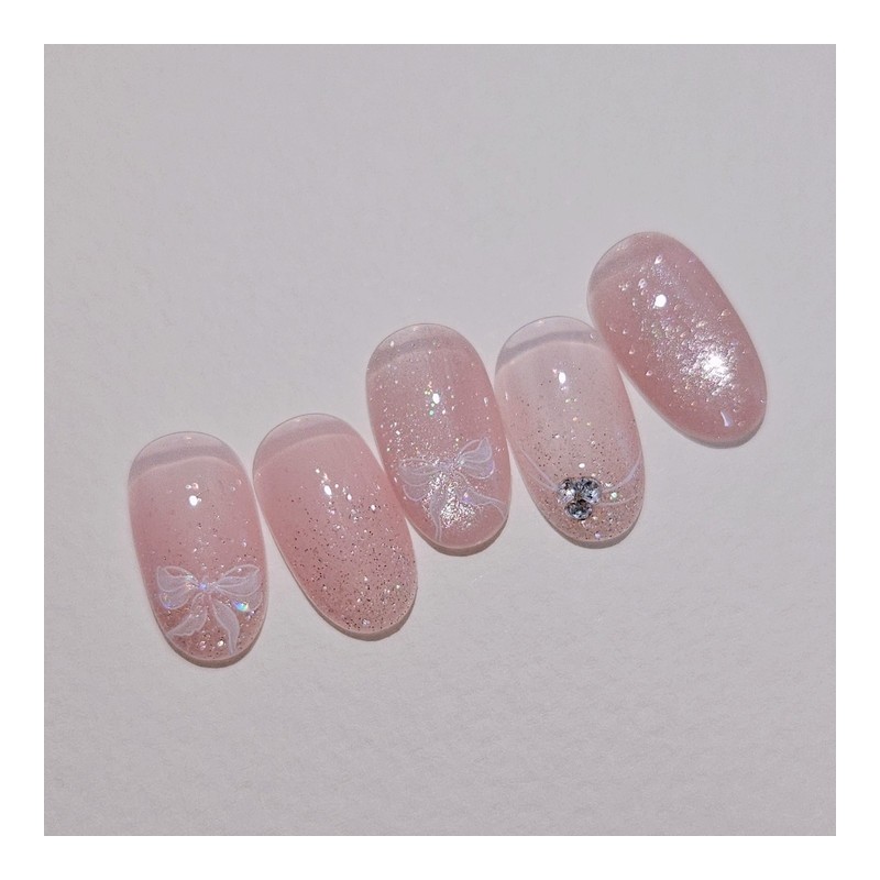 Mellow Handmade Nail Tips - Almond Midi / 멜로우 수제네일팁