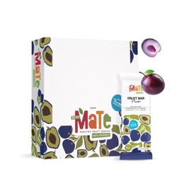 Mate Apple + Plum Healthy Snack, 100% Natural Real Fruit Bar & Gluten-Free & Vegan & Non GMO & Kosher - Zero Added Sugar, No Preservatives and No Colorant - 24 Pack