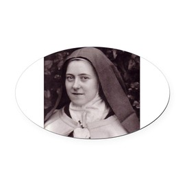 CafePress Saint Therese of Lisieux Euro Oval Car Bumper Magnet