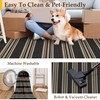 PureCozy Outdoor Rug 3x5 Washable Striped Jute Look Non Slip