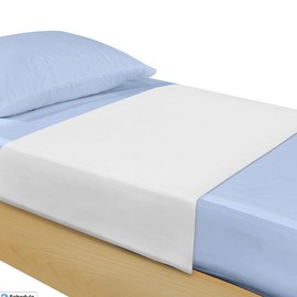 Makromeda Washable Waterproof bed pad with tucs, 100x90cm, reusable,single Bed Size, Premium mattress protector for Incontinence & Bed wetting, 100% Waterproof mat, White