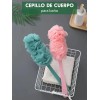 2pz Cepillo Esponja Cuerpo Baño Espalda Masaje Mango Largo Ab