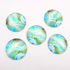 Julie Wang 48PCS 20MM Colorful Marbled Pattern Glass Cabochons Round