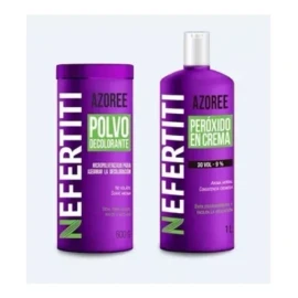 Nefertiti Polvo Decolorante Azul Nefertiti 600gr + Peroxido 30vol 1 L