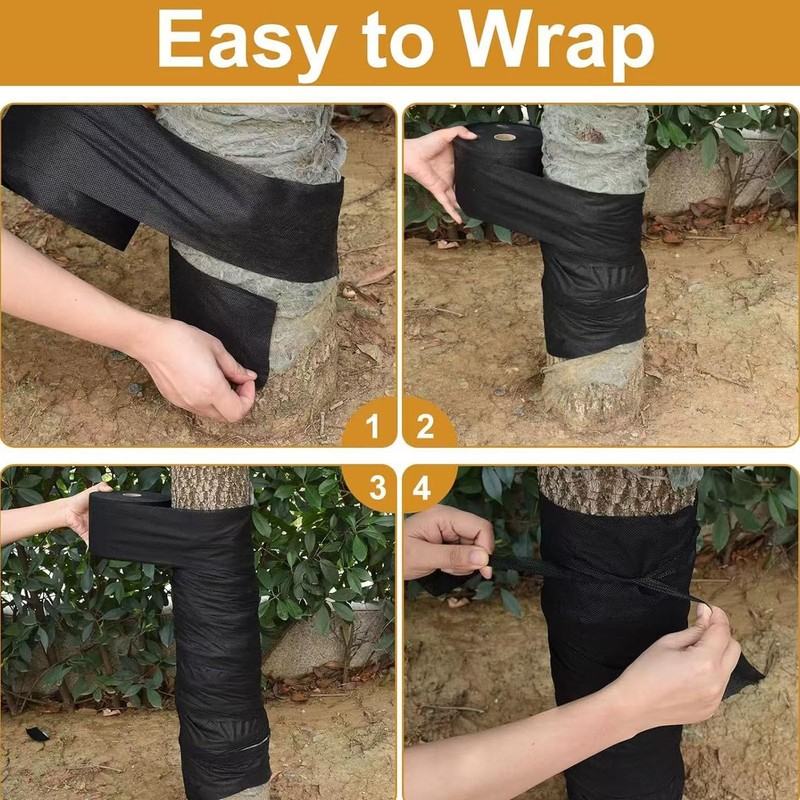 Tree Protector Wraps, Cuttable Nonwoven Trunk Wrap Guard Tree Bark