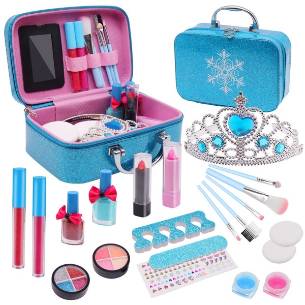 Maquillaje para Niñas, 22 Pzs Kit de Maquillaje para Niñas