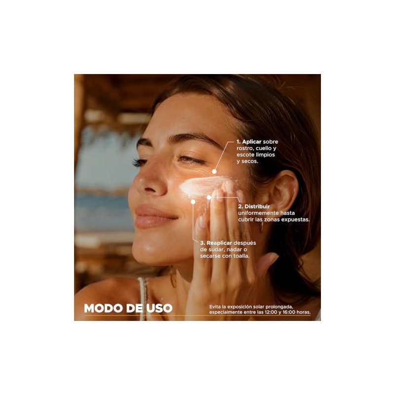 FOTOSUN UV100 SPF50 Crema Facial 60 ml,Protector Solar Diario, Resistente