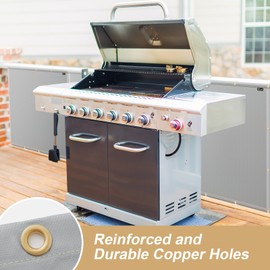 Heat Shield for Wall Behind Grill, 10'X3' Outdoor Grill Heat Shield Mat Grey Fireproof Fence Cover and Screen Heavy Duty BBQ Wall Protector Deck Railing Protection from Grill