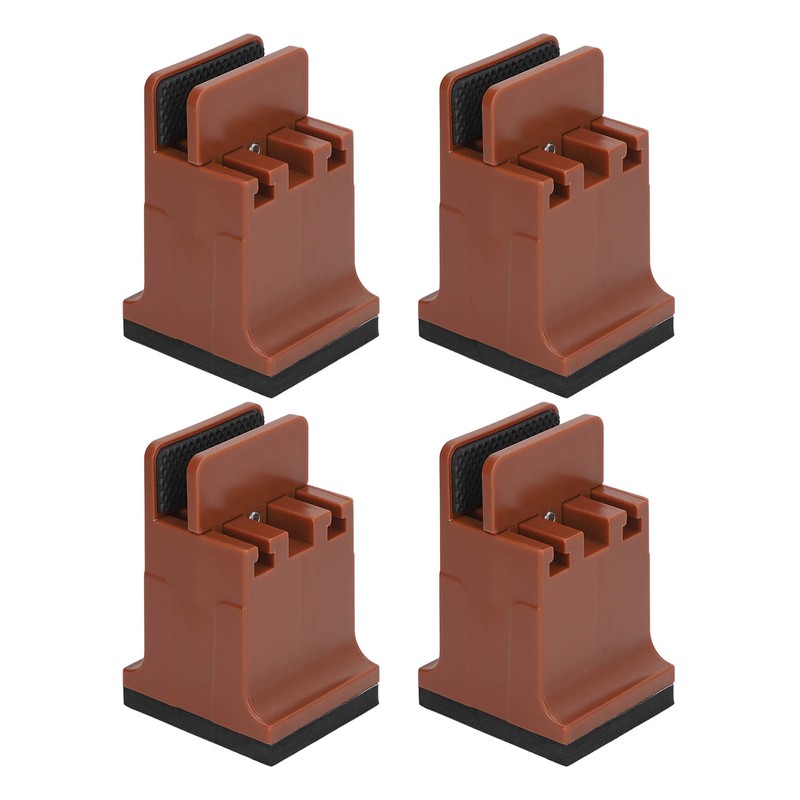4pcs Adjustable Furniture Risers with Screw Clamp Rubber Bed Couch