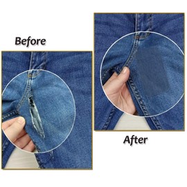 Iron on Patches for Clothing Repair, Fabric Sewing Repair Patches, Classic Repair Decorating for Jeans, Shirts, Clothes, Pants,Size 3.7"x4.92" (9.5 cm x 12.5 cm) (Blue and Light Blue)