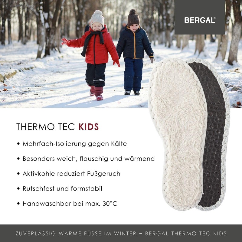 Bergal Bergal Thermo Tec Kinder Comfort Insole, Beige, 34 EU