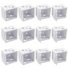 Waziaqoc 12PCS Plastic Blind Brackets, 1 Inch White Low Profile