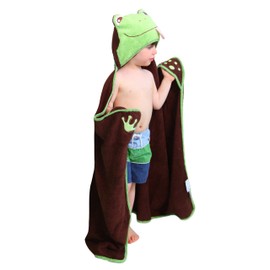 Frog - One of a kind and extra large Character Toddler Towel 137X73 cm, by Frenchie Mini Couture