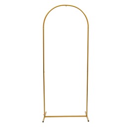 CNCEST Gold Mesh Wall Stand Arch Backdrop Iron Wedding Event Party Props DIY Decoration,78.74" High x 31.49" Wide