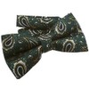 Green Paisley Bow Tie Bow Tie [Simple Wearing Type] BD275