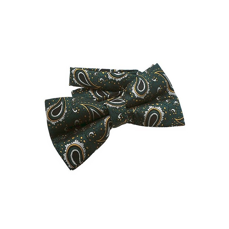 Green Paisley Bow Tie Bow Tie [Simple Wearing Type] BD275