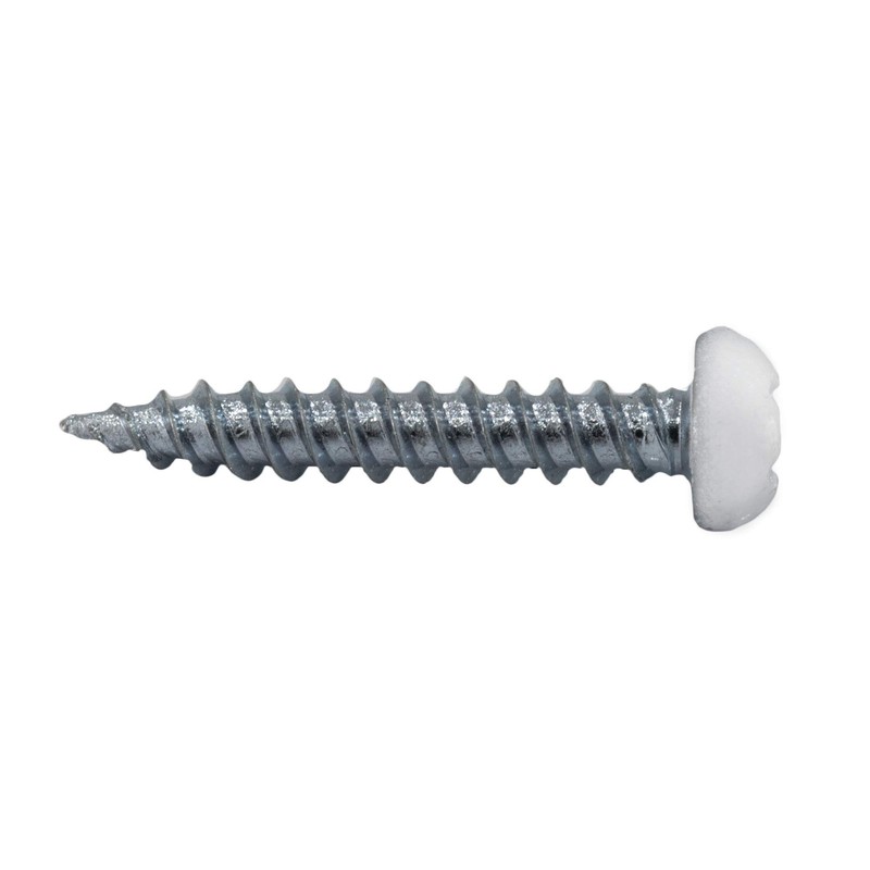 RecPro 8x1 Pan Head Metal RV Screws | Polar White