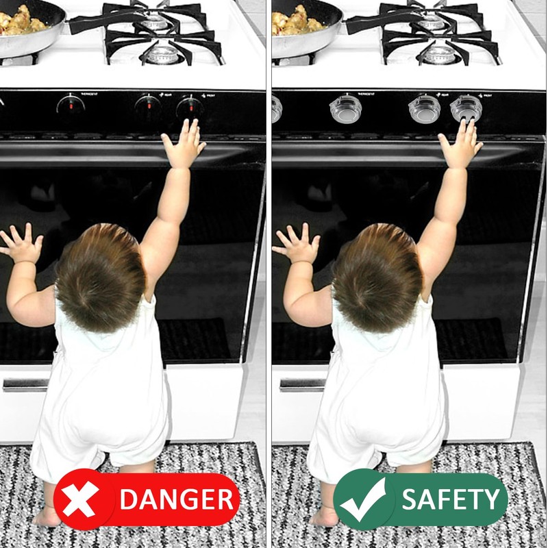 4 Pieces Gas Stove Button Protector Cover, Cooker Switch Protector