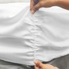 Purity Home 100% Cotton White Fitted Sheet Double Bed 35cm