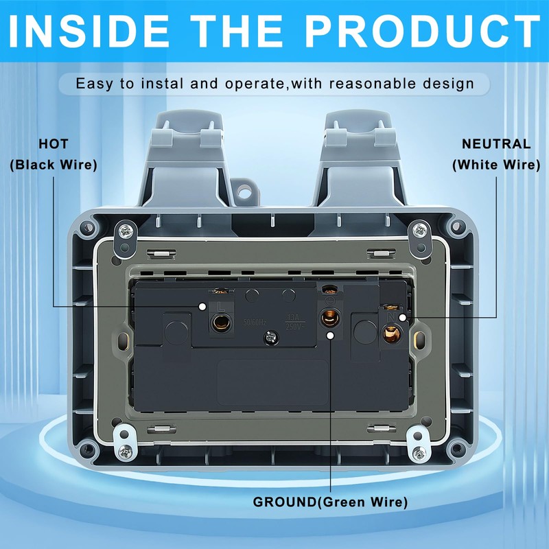 Zhushan Waterproof Outdoor Outlet Box, IP66 Electrical Outlet Box, 13A