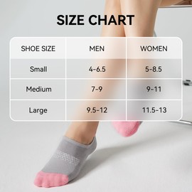 CS CELERSPORT 8 Pairs No Show Socks Womens and Mens Athletic Cushioned Ankle Low Cut Invisible Non Slip Socks Multicolor,Small