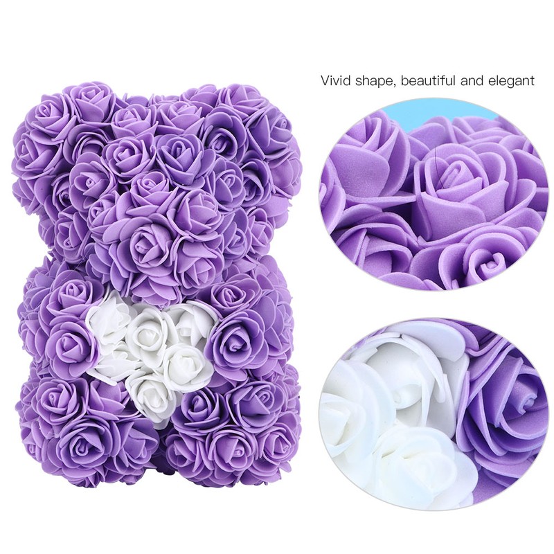 Beautiful Unique Bear Shape Simulation Flower Artificial Rose Decor Gift
