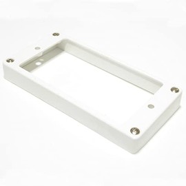 Flat top guitar white humbucker pickup ring 11mm - 12mm wedge including screws