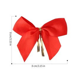 24 Pack Christmas Tree Red Velvet Bows Set, Red Christmas Bows Hanging Xmas Bow Decorations for Trees,Wreath, Red Christmas Decorations Gift Wrapping DIY Crafts Party Supply Girls Hair Ornament