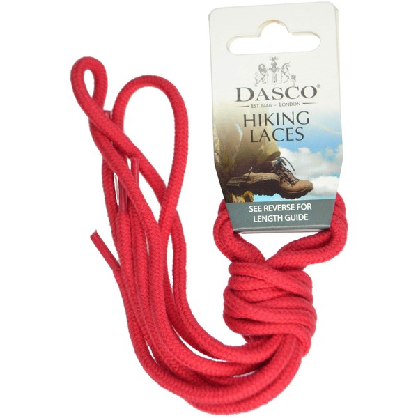 Dasco 140cm Cord Hiking and Walking Boot Laces - Red