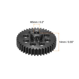 DMiotech M1 40T Steel 5mm Hardened Pinion Motor Gear for RC Car Brushed Replacement Brushless Motors, RC Applications for DIY RC Boat Drone