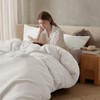 Lanqinglv White Linen Bed Linen, 155 x 220 cm, Cotton,