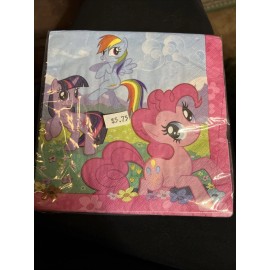Party My Little Pony Friendship Lunch Dinner Napkins Birthday Party Supplies 16 Count