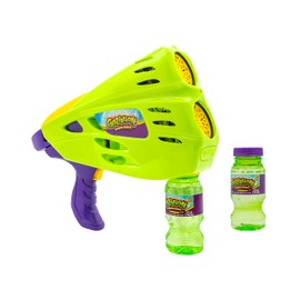 Gazillion Bubbles Double Bubble Blaster - 2-in-1 Bubble Wand & Machine - Endless Bubbles - LED Light Show - Includes 2 Bottles of Bubble Solution