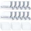 Jovitec 120 Sets Hanging Folder Tabs and Inserts Clear Plastic