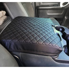 xinghe for 2013-2018 Dodge Ram 1500 & 2013-2024 Dodge Ram 1500/2500/3500/ Classic Center Console Cover, Only fit Jump Seat Console, Leather Arm Rest Cover for Dodge Ram Accessories