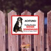 Bernese Mountain Dog Free-Ranging Dog Sign with Saying Door Sign