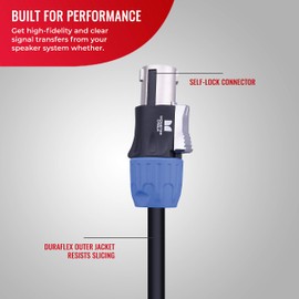 Monster Prolink Performer 600 Speaker Cable with Speak,On Connectors, 20ft, Speak,On Plugs