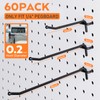 INCLY 60 Pack 4/6/8 Inch Heavy Duty Pegboard Hooks for