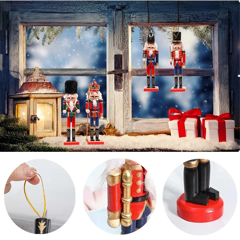 Nutcracker Soldier Figures 13 cm Christmas Nutcracker Ornament Christmas Tree