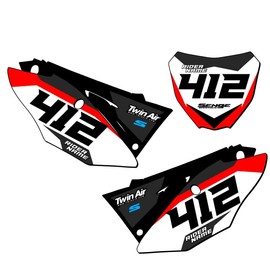 2019-2021 CRF 250 R SG63 Custom MX Number Plates Senge Graphics Kit Compatible with Honda