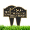 T&R Large No Trespassing Sign Private Property Sign with Stake