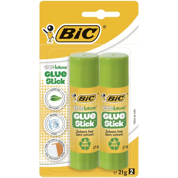 BIC 21 g Ecolutions Glue Stick (Pack of 2)