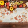 Fall Table Runner Maple Leaves Pumpkin Rubbing 13x90 Inch Seasonal