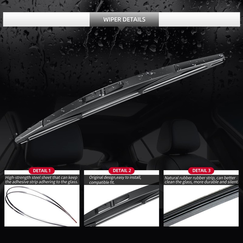 GARDIMU Replacement for Honda HR-V 2016-2022 Rear Windshield Wiper Blade